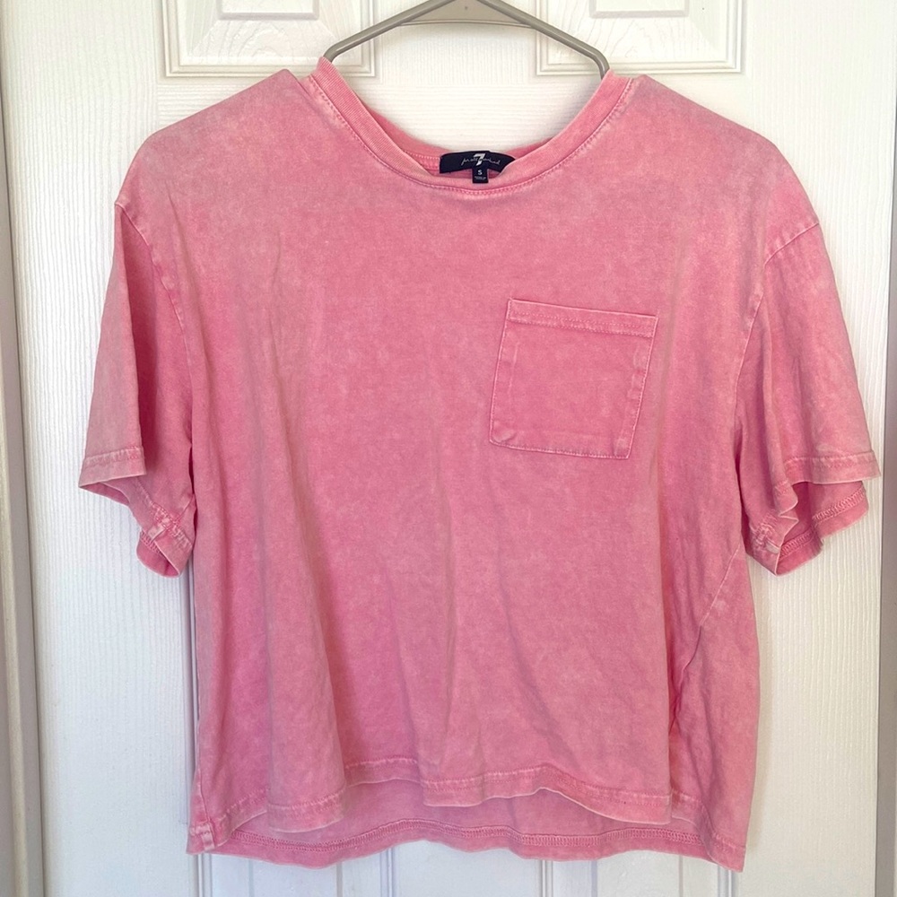 7 For All Mankind oversized cropped t shirt